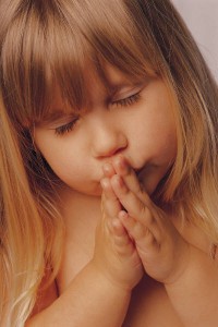 praying child.